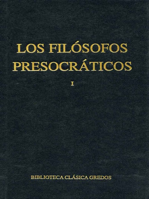 Upplýsingar um Los filósofos presocráticos I eftir Varios autores - Biðlisti